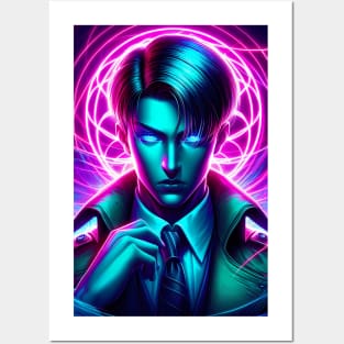Levi ackerman neon Posters and Art